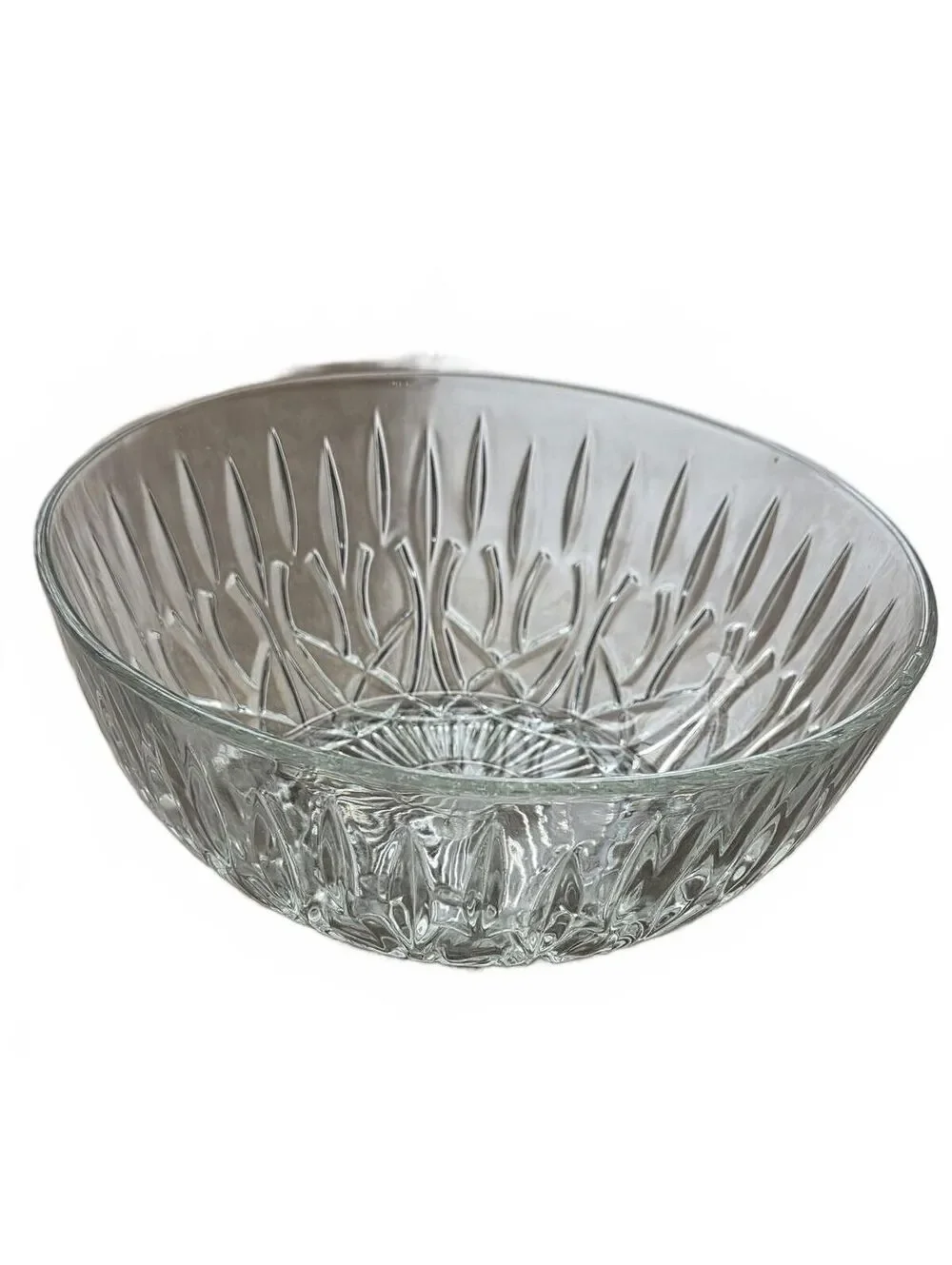 Vintage Pasari Crystal Indonesia Pretzel Glass Serving Bowl